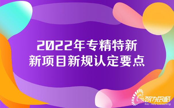 2022年專(zhuān)精特新新項目新規認定要點(diǎn)